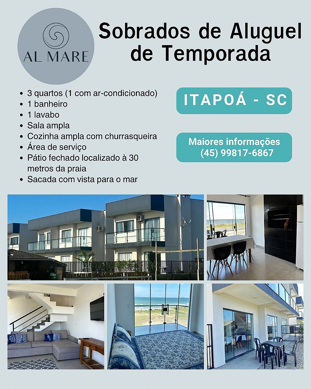 Logo AL MARE PRAIA ITAPOÁ - 30 metros do mar