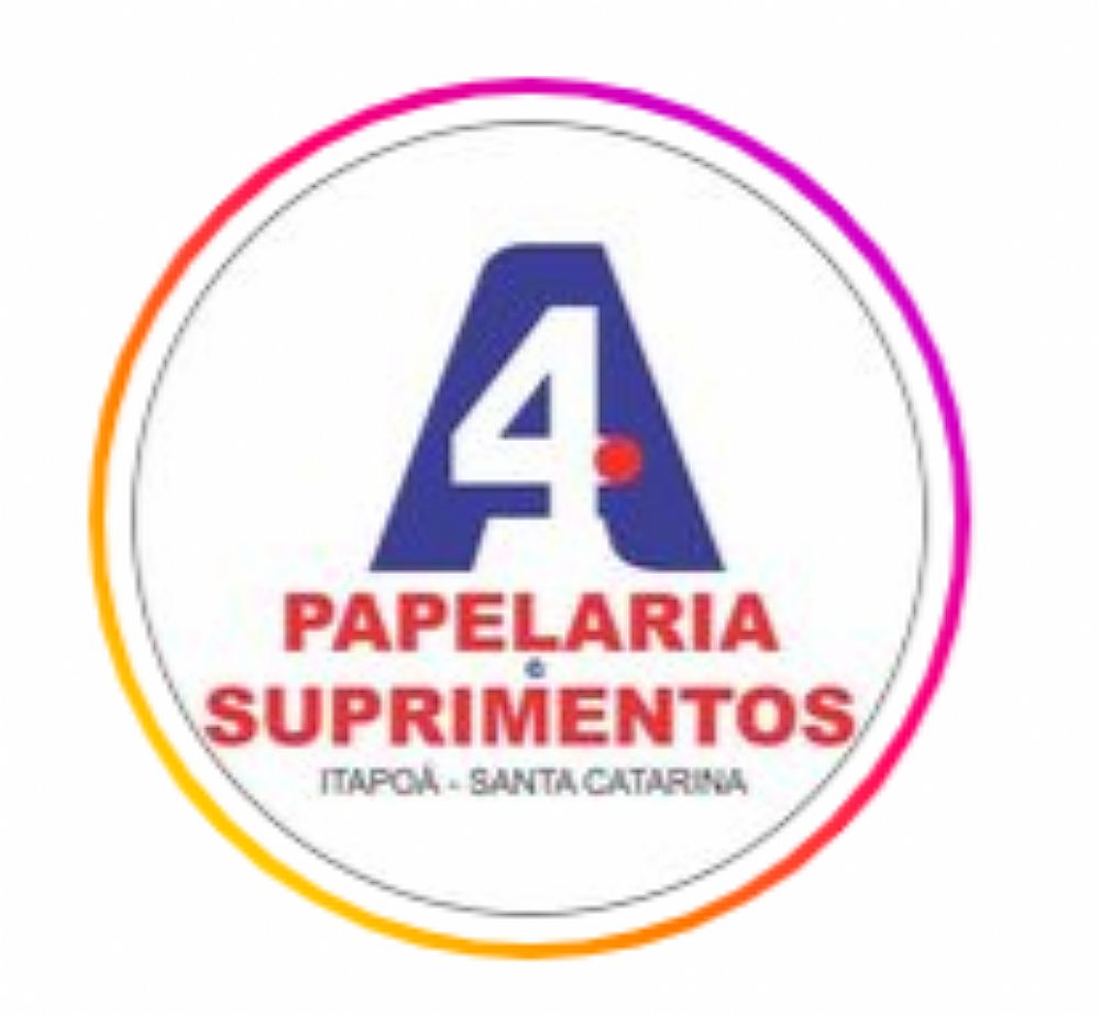 Logo A4 Papelaria Itapoá